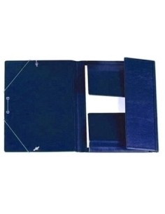 CARPETA Fº GOMAS SOLAPAS FORRADAS PVC AZUL